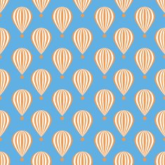 Hot air balloons seamless pattern