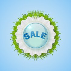 Realistic herbal banner for your design N2