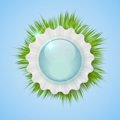 Realistic herbal banner for your design N4