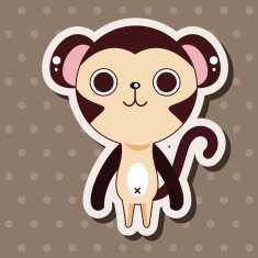 animal monkey cartoon theme elements N23