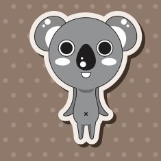 animal koala cartoon theme elements N10