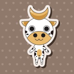 animal cow cartoon theme elements N12