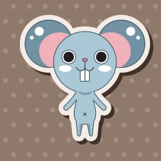 animal mouse cartoon theme elements N23