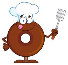 Happy Chocolate Donut Holding Up A Blank Sign