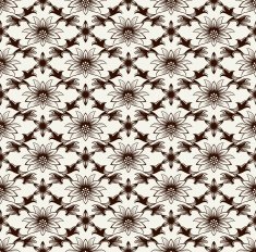 Seamless background with retro pattern floral ornament