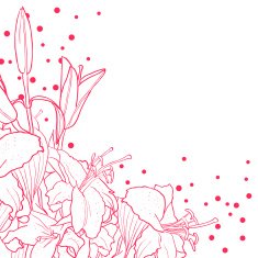Romantic floral background for wedding funeral birthday invit