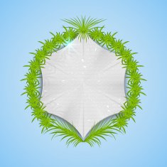 Realistic herbal banner for your design N8