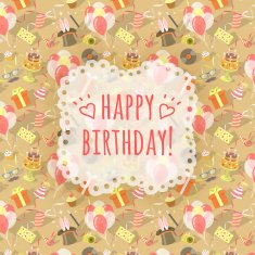Birthday Party Celebration Background with emblem N2