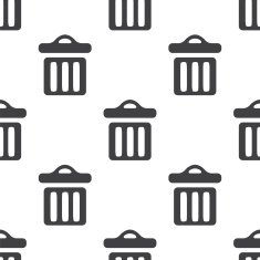 trash bin vector seamless pattern N2
