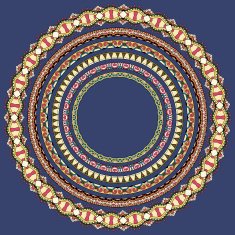 set of round geometrical frames circle border ornament