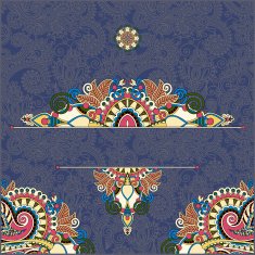 invitation card with neat ethnic background