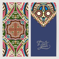 decorative label card for vintage design ethnic pattern N2