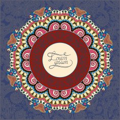 round ornamental frame circle floral background mandala patter