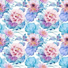 Nice floral watercolor seamless pattern N2