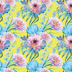 Nice floral watercolor seamless pattern N3