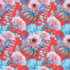Nice floral watercolor seamless pattern N4