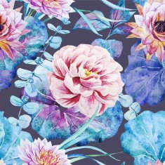 Nice floral watercolor seamless pattern N6