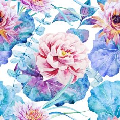 Nice floral watercolor seamless pattern N7