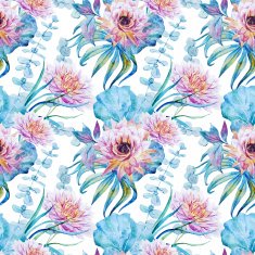 Nice floral watercolor seamless pattern N8