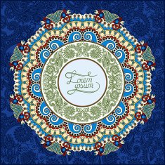 round ornamental frame circle floral background