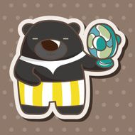 animal bear summer cartoon theme elements N5