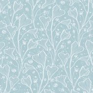 Vector silver leaves texture seamless pattern background