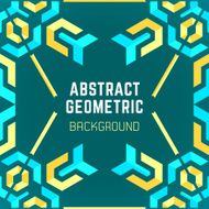 blue yellow green abstract geometric pattern background N2