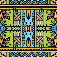 Vector geometric pattern with seamless texture Tribal ethnic ornament N9