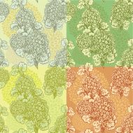 Set of seamless backgrounds - Floral Pattern