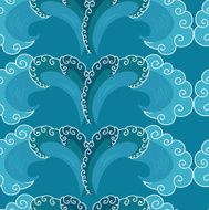 Seamless pattern Decorative wave