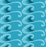 Seamless pattern Decorative wave N2