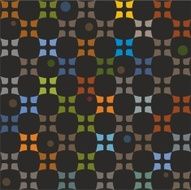 Pattern colorful elements on a black background