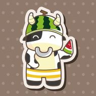 animal cow summer cartoon theme elements N4