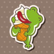 animal frog summer cartoon theme elements N5