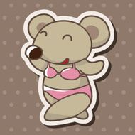 animal mouse summer cartoon theme elements N3