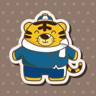 animal tiger winter cartoon theme elements N6
