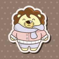 animal lion winter cartoon theme elements N4