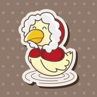 animal duck winter cartoon theme elements N6