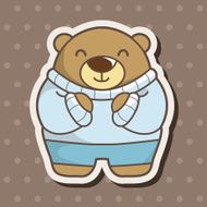 animal bear winter cartoon theme elements N8
