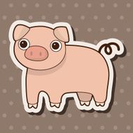 animal pig cartoon theme elements N22
