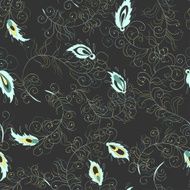 peacock feathers vintage seamless pattern