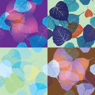Seamless pattern with colored leaves