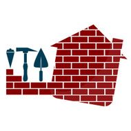 Construction houses emblem