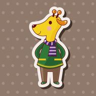 animal giraffe winter cartoon theme elements N4