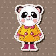 animal panda winter cartoon theme elements N6