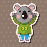 animal koala winter cartoon theme elements N4