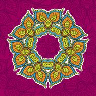 colored vintage circular pattern of indian N2