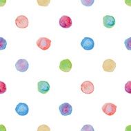 Watercolour polka dot seamless pattern N30