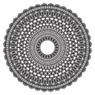Black crochet doily N2