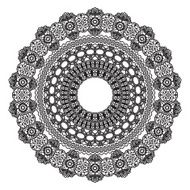 Black crochet doily N3